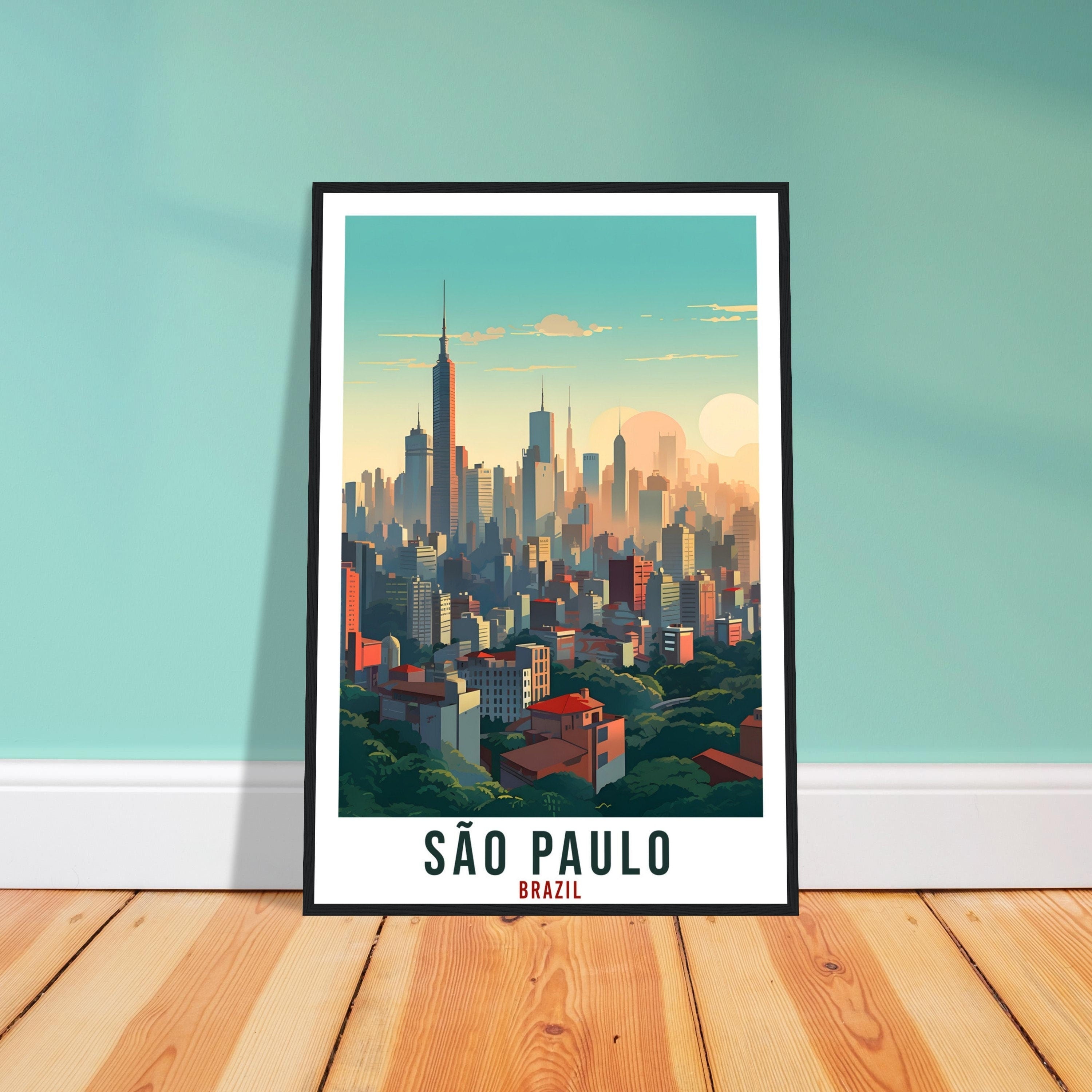 Sao Paulo Travel Print Wall Art Sao Paulo Brazil Wall Hanging Artwork Sao Paulo Art Gifts Sao Paulo Travel Poster Brazil City Art Lover Gift