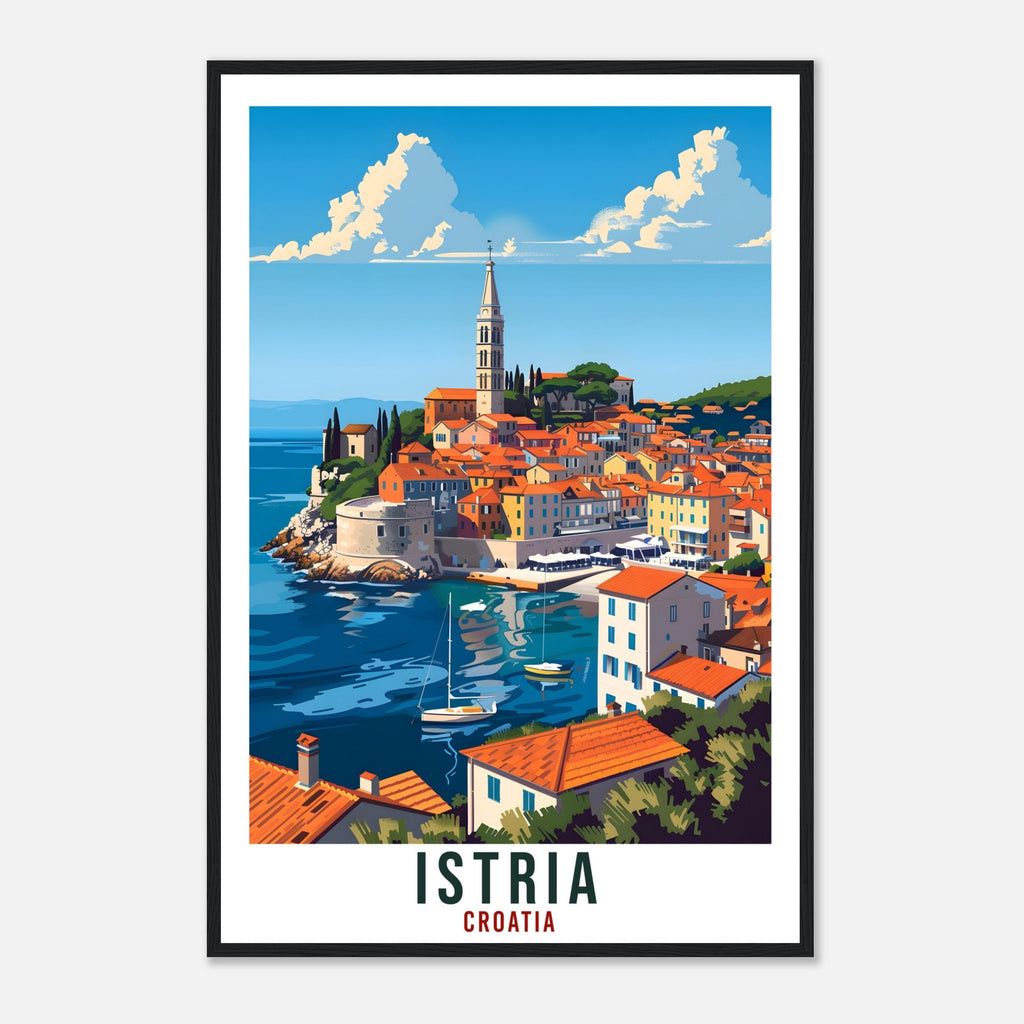 Istria Travel Print Croatia Wall Art Wall Hanging Home Décor Istria Gift Croatian Landmark Artwork Gift Istria Croatia Holiday Travel Poster