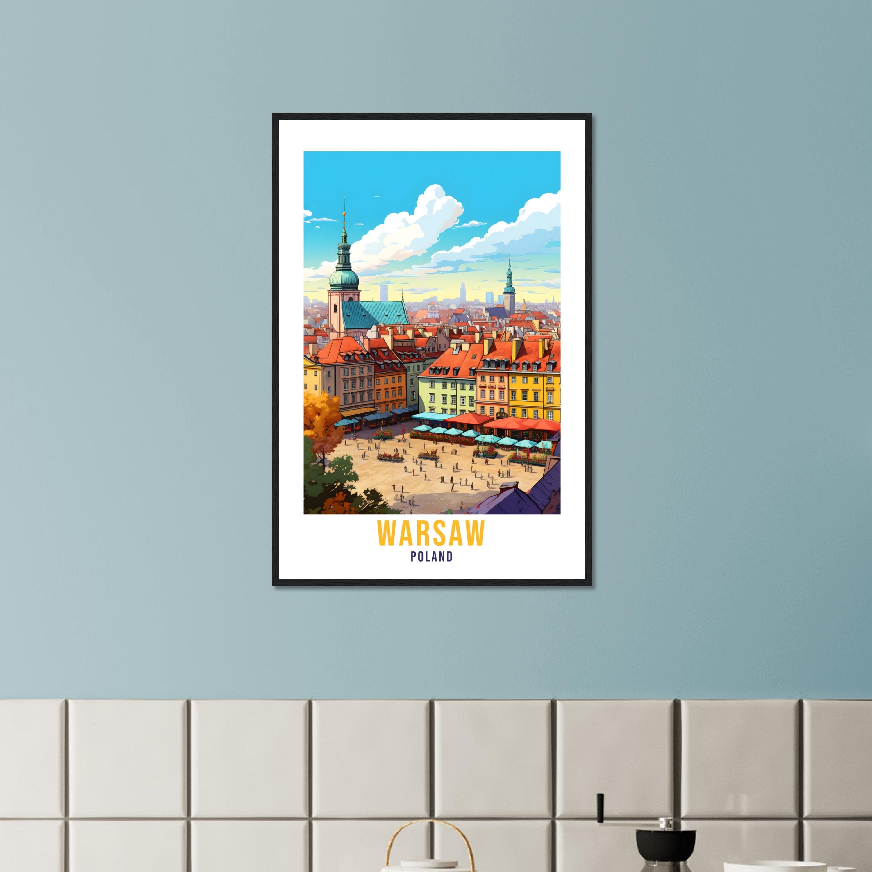 Warsaw Travel Print Wall Art Warsaw Wall Hanging Poland Gift Warsaw Holiday Print Art Print Warsaw Travel Gift Travel Poster Warsaw City Art