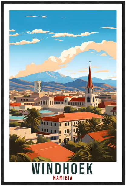 Windhoek Namibia Travel Print Wall Art Wall Hanging Home Décor Windhoek Gift Art Lovers Namibia Artwork Gift Print African Landmark Poster