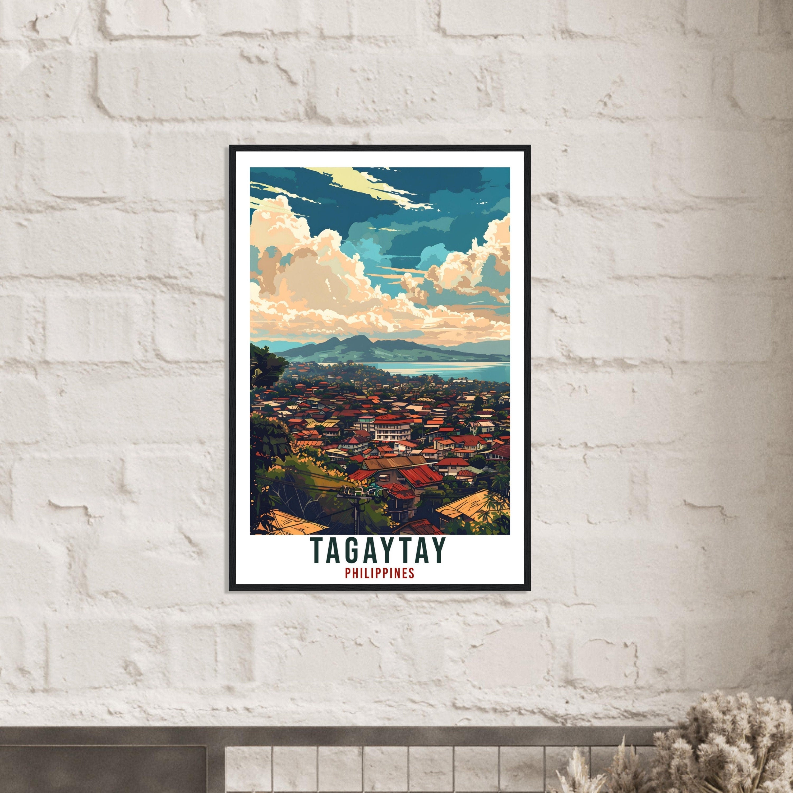Tagaytay Philippines Travel Print City Wall Art Wall Hanging Home Décor Tagaytay Gift Landmark Artwork Travel Art Philippines Travel Poster