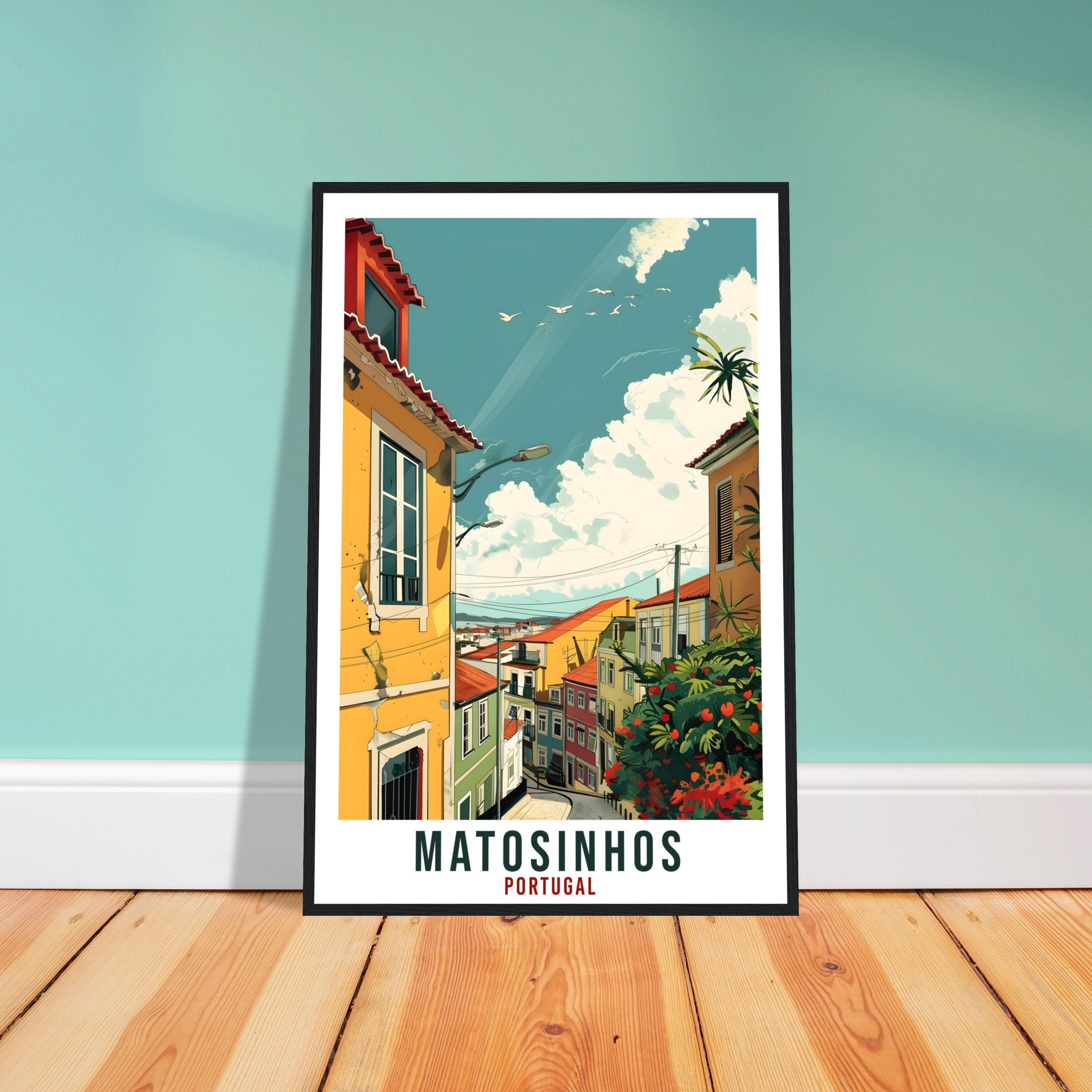Matosinhos Travel Print Home Decoration Wall Art Wall Hanging Art Lover Portugal Artwork Portugal Matosinhos Travel Poster Holiday Print