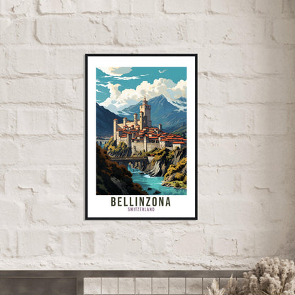 Bellinzona Travel Print Wall Art Switzerland Wall Art Bellinzona Art Print Travel Poster Swiss Landscape Bellinzona Switzerland Travel Art