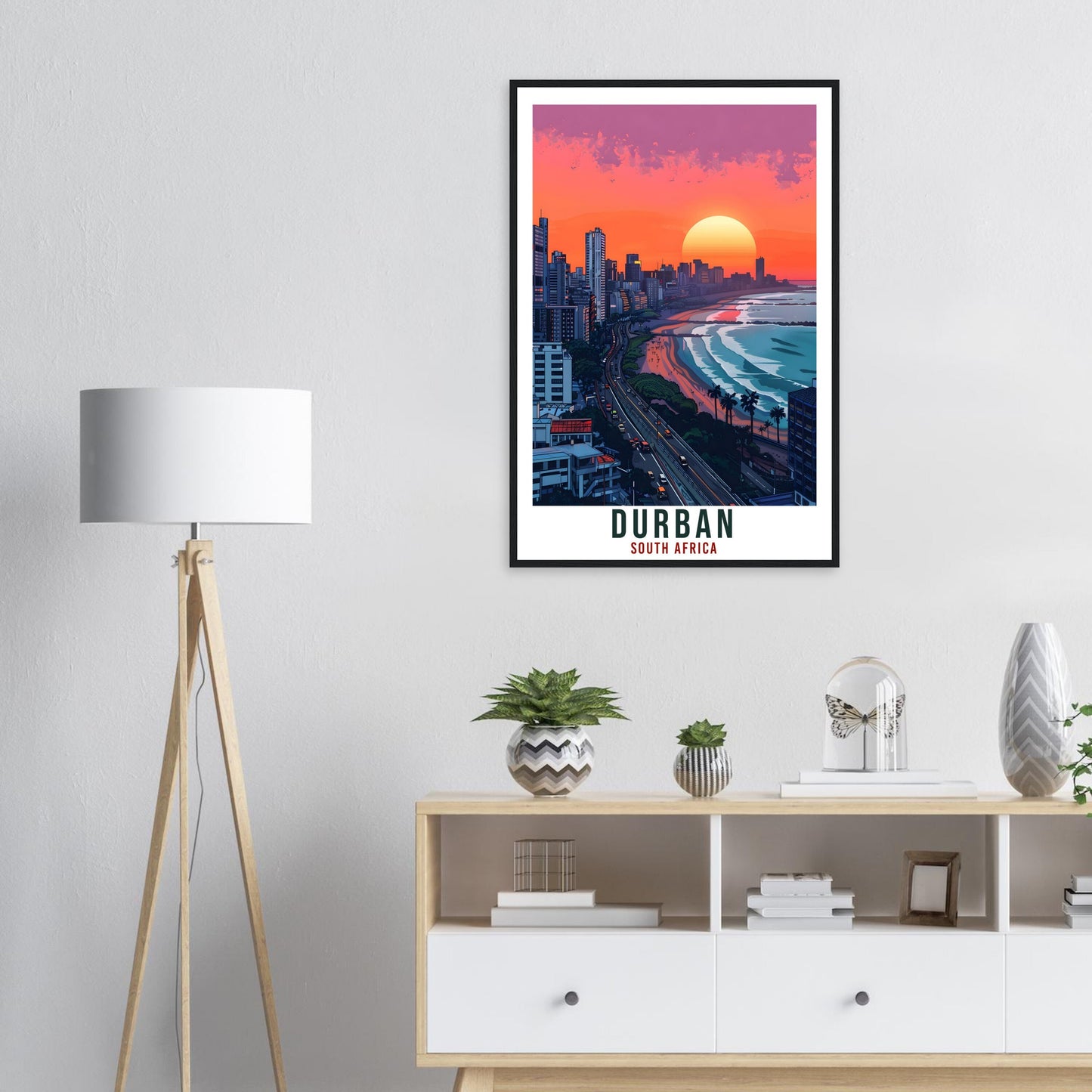 Durban South Africa Travel Print Wall Art Wall Hanging Home Décor Durban Gift Art Lovers Artwork Gift Print South African Landmark Poster