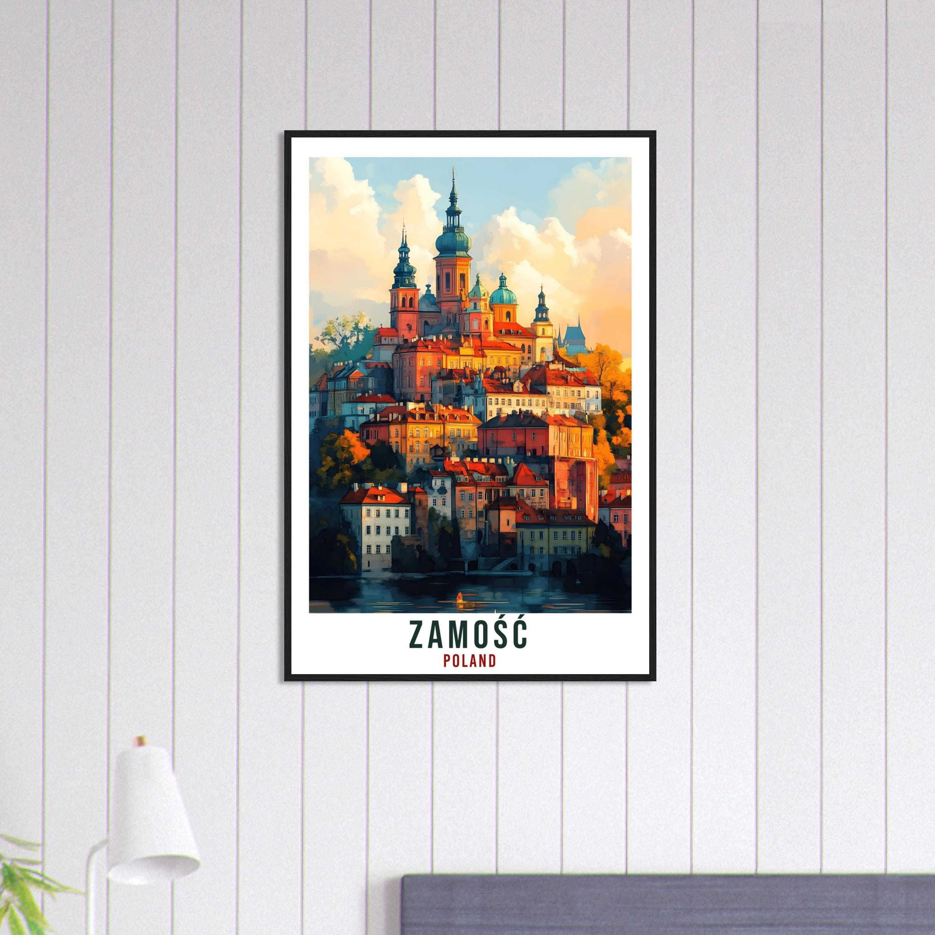 Zamość Travel Print Poland Home Decor Zamość Wall Art Gift Wall Hanging Art Lover Zamość Polish Artwork Travel Poster Poland Travel Art