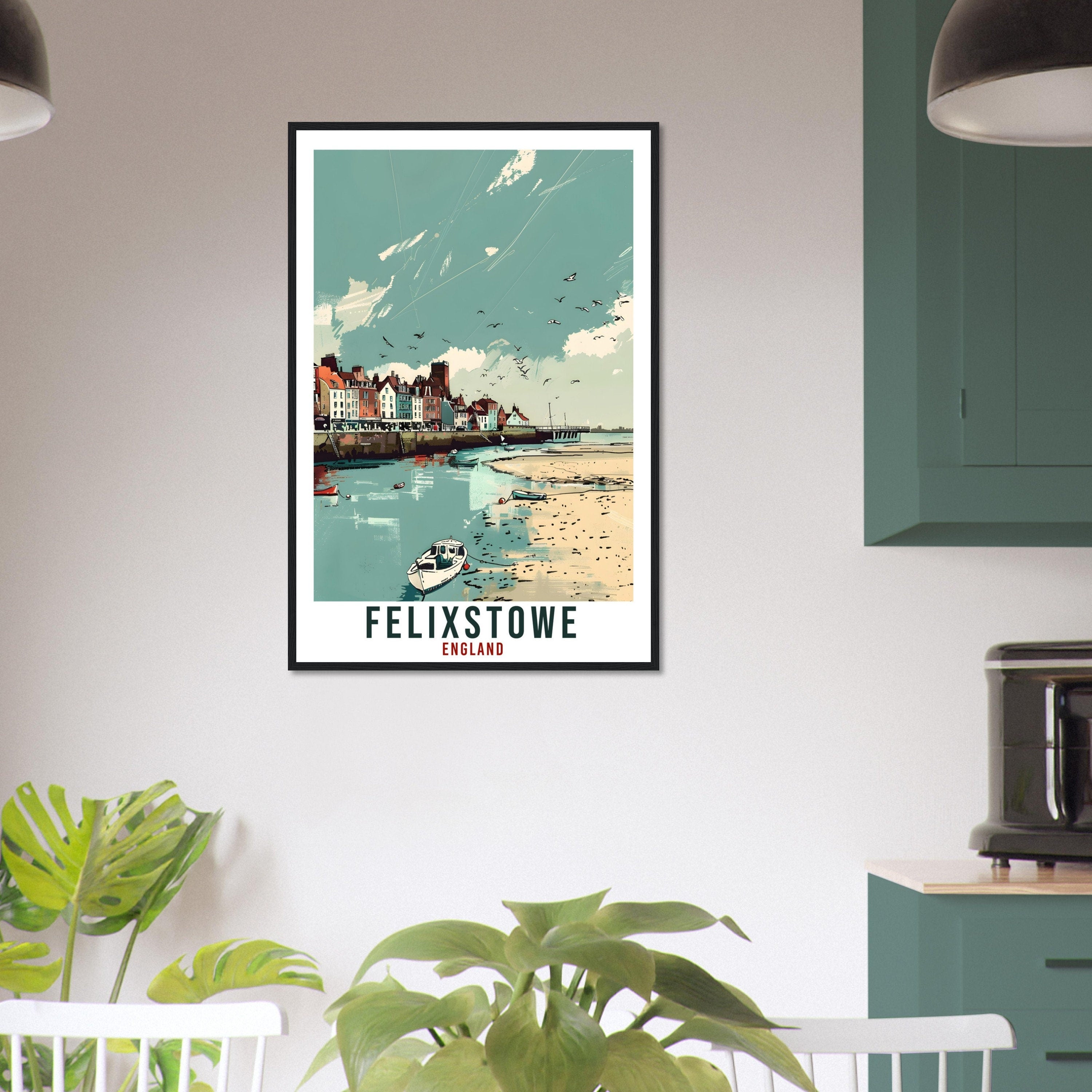 Felixstowe Travel Print Wall Art Wall Hanging Home Living Décor Felixstowe Gift Art Lovers Gift UK Artwork Gift Print England Travel Poster