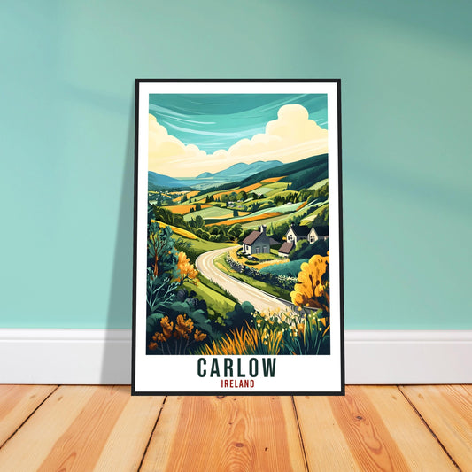 Carlow Travel Print Ireland Home Decor Carlow Wall Art Wall Hanging Art Lover Irish Artwork Travel Poster Carlow Ireland Travel Art Gift