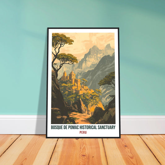 Bosque De Pomac Historical Sanctuary Travel Print Peru Wall Art Gift Wall Hanging Art Lover Bosque De Pomac Peruvian Artwork Travel Poster