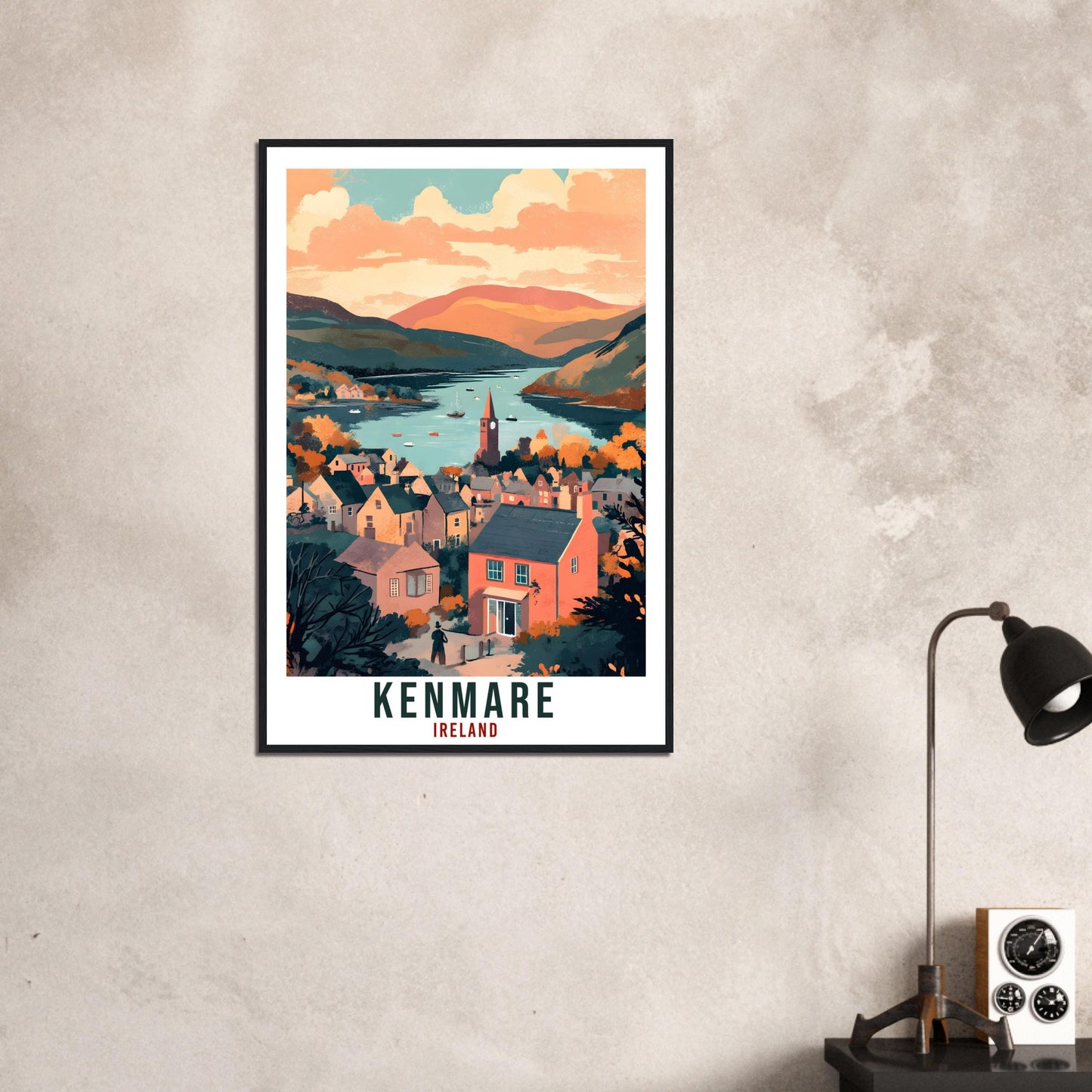 Kenmare Travel Print Ireland Home Decor Kenmare Wall Art Gift Wall Hanging Art Lover Kenmare Irish Artwork Travel Poster Ireland Travel Art