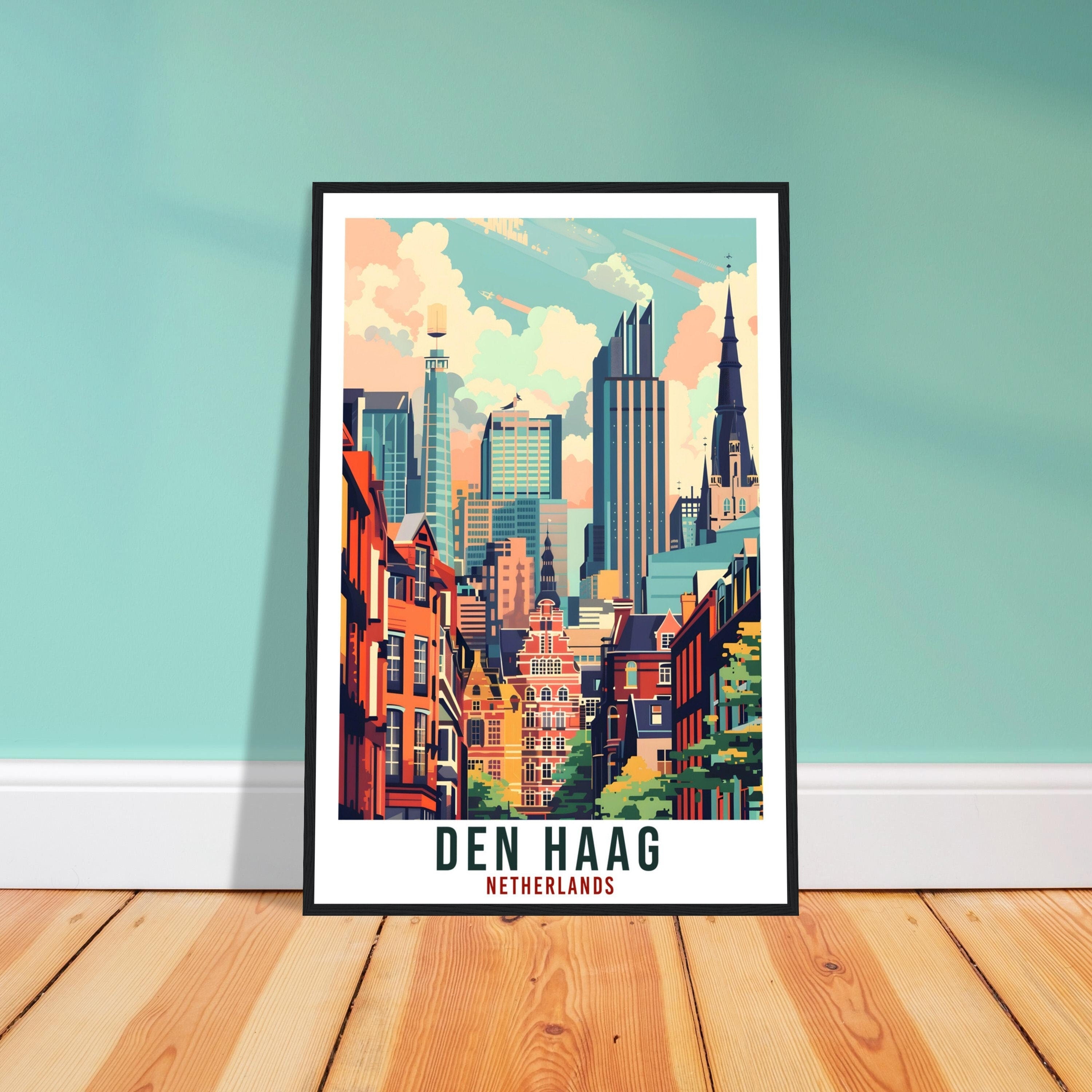 Den Haag Travel Print Holland Wall Art Wall Hanging Home Décor Den Haag Gift Art Lover Gift Dutch Artwork Gift The Netherlands Travel Poster