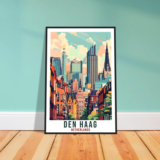 Den Haag Travel Print Holland Wall Art Wall Hanging Home Décor Den Haag Gift Art Lover Gift Dutch Artwork Gift The Netherlands Travel Poster