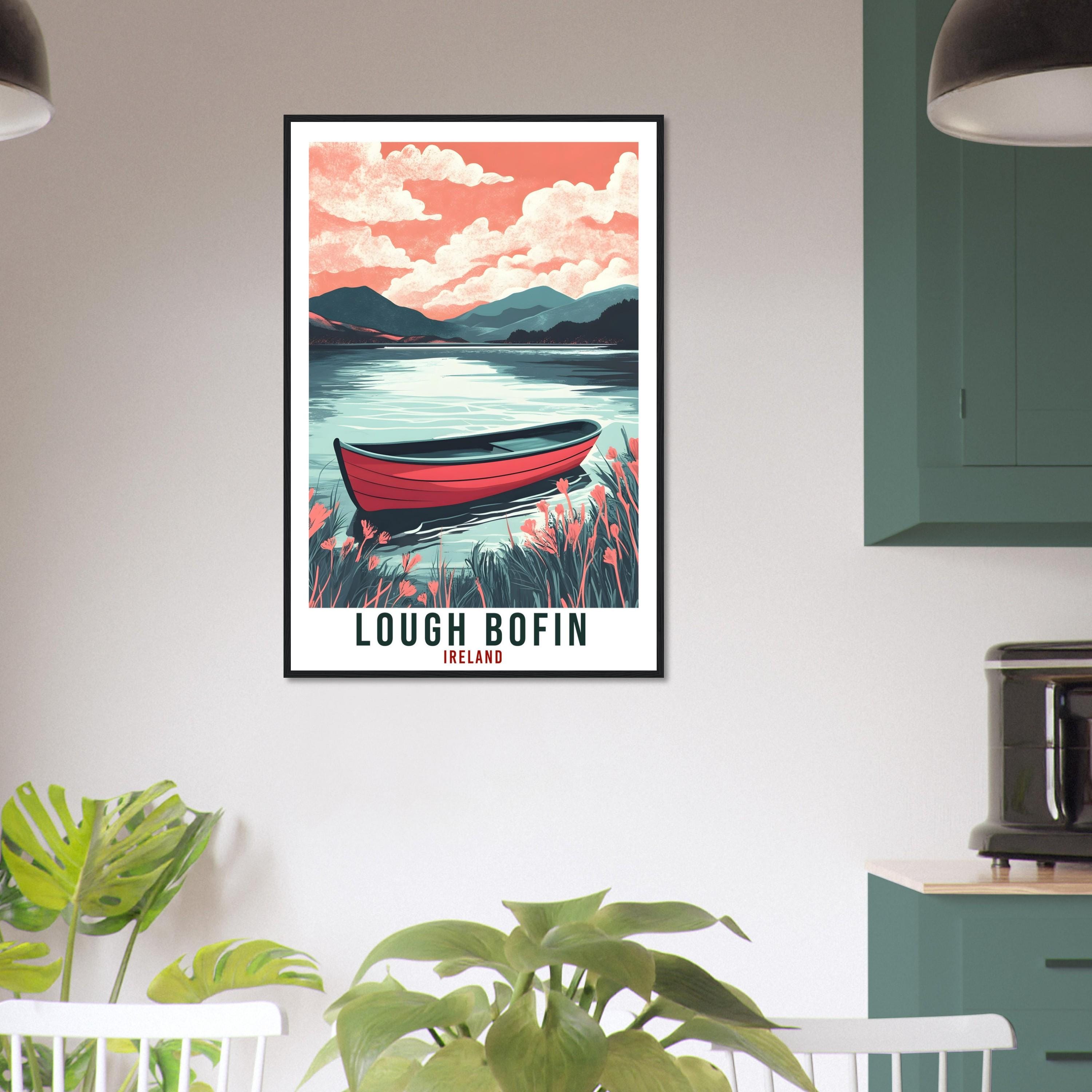Lough Bofin Travel Print Ireland Home Decor Lough Bofin Wall Art Wall Hanging Art Lover Irish Artwork Travel Poster Ireland Travel Art