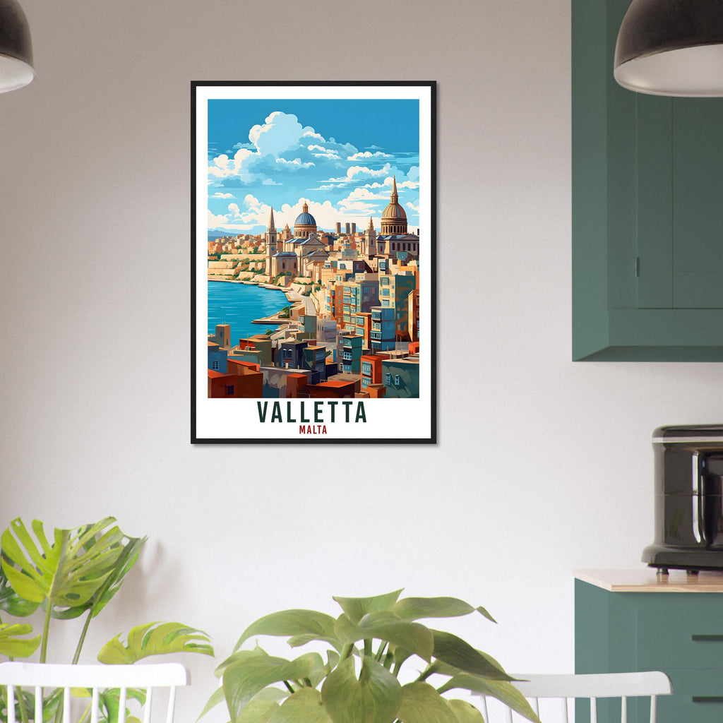 Valletta Travel Print Malta Wall Art Wall Hanging Home Living Décor Valletta Gift Art Lovers Gift Malta Artwork Gift Malta Travel Poster