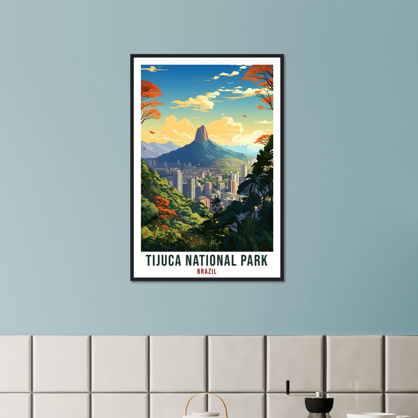 Tijuca National Park Travel Print Wall Art Tijuca National Park Brazil Wall Hanging Artwork Art Gifts Tijuca Travel Poster Brazil Art Lovers