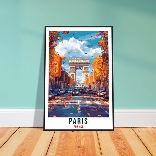 Paris Arc De Triomphe Travel Print France Home Decor Paris Wall Art Gift Wall Hanging Champs-Élysées Paris France Artwork Travel Poster  Art