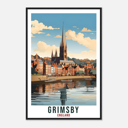 Grimsby Travel Print Wall Art Wall Hanging Home Living Décor Grimsby Gift Art Lovers Gift UK Artwork Gift Print England Travel Poster