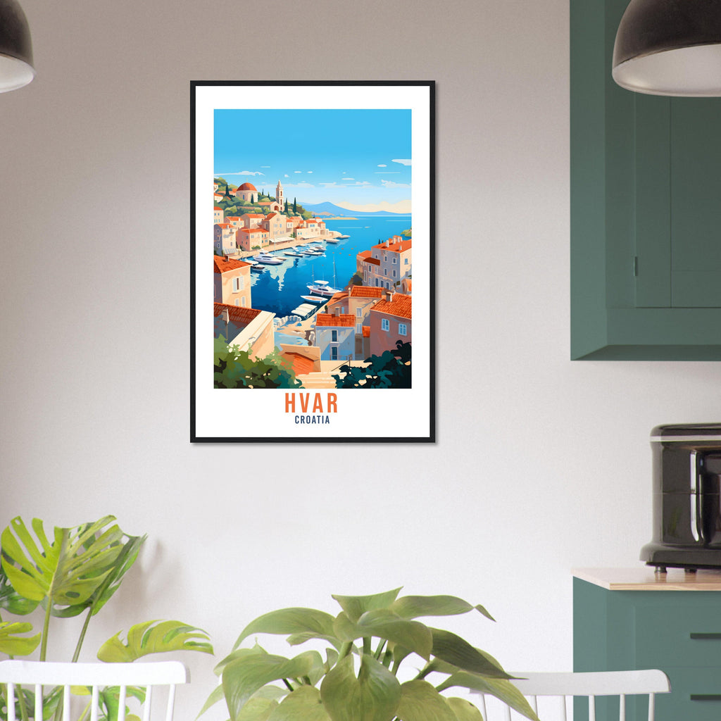 Hvar Croatia Travel Print Croatian Island Wall Art Hvar Wall Hanging Home Décor Croatia Gift Art Lovers Hvar Art Lover Gift Croatia Print