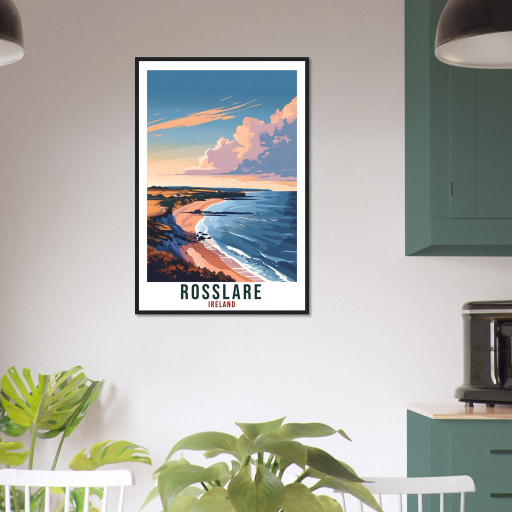 Rosslare Travel Print Ireland Wall Art Wall Hanging Home Living Décor Rosslare Gift Art Lovers Gift Irish Artwork Gift Ireland Travel Poster