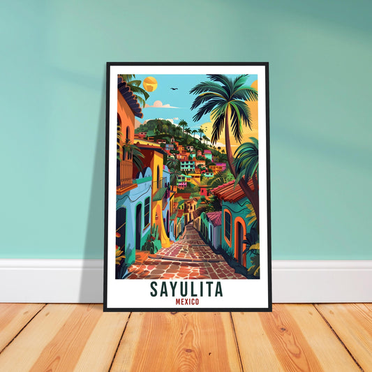 Sayulita Mexico Travel Print Mexico Wall Art Wall Hanging Home Décor Sayulita Gift Mexico Landmark Artwork Travel Art Mexican Travel Poster