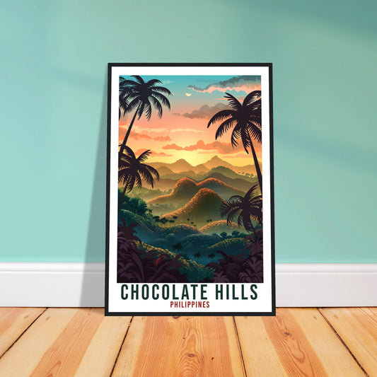 Chocolate Hills Philippines Travel Print Wall Art Wall Hanging Home Décor Chocolate Hills Artwork Travel Art Philippines Travel Poster