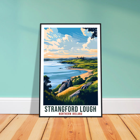 Strangford Lough Travel Print Northern Ireland Home Decor Wall Art Gift Wall Hanging Strangford Lough Irish Artwork Travel Poster NI Art