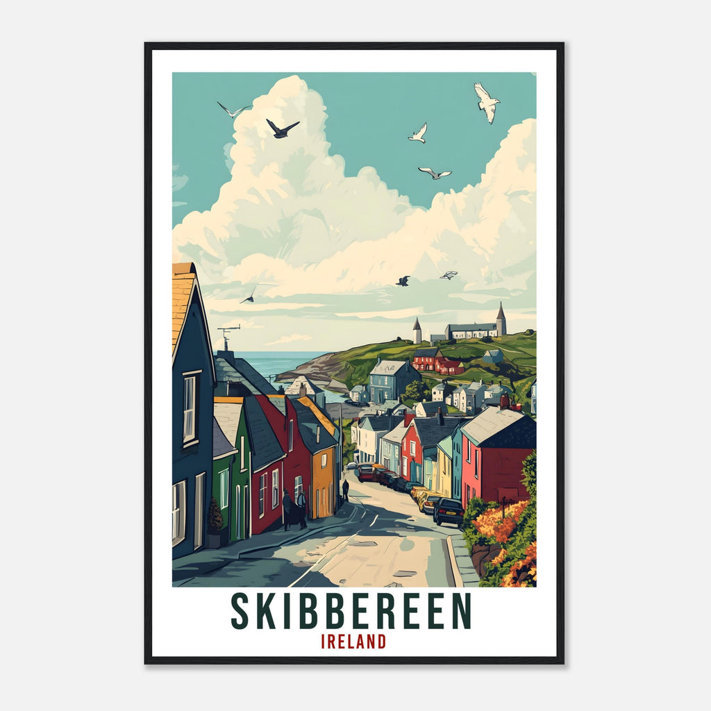 Skibbereen Travel Print Ireland Home Decor Skibbereen Wall Art Wall Hanging Art Lover Irish Artwork Travel Poster Skibbereen Ireland Travel