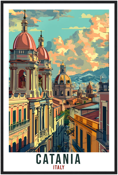 Catania Travel Print Italy Wall Art Wall Hanging Home Living Décor Catania Gift Art Lovers Gift Sicily Artwork Gift Italian Travel Poster