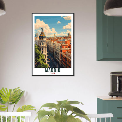 Madrid Travel Print Spain Home Decor Madrid City Wall Art Gift Wall Hanging Art Lover Madrid Spain Artwork Travel Poster Travel Artwork