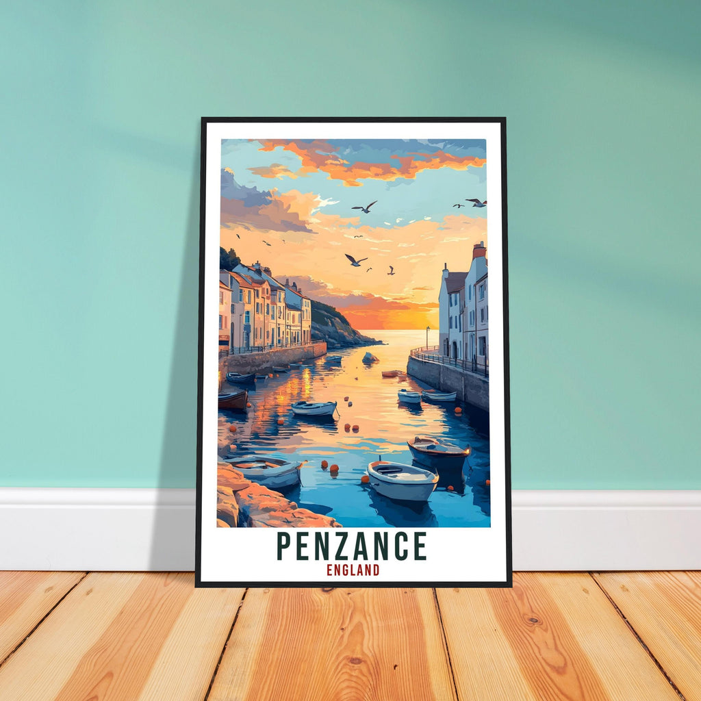 Penzance Travel Print Cornwall England Decor Penzance Wall Art Gift Wall Hanging Art Lover Penzance England Artwork Travel Poster Travel Art