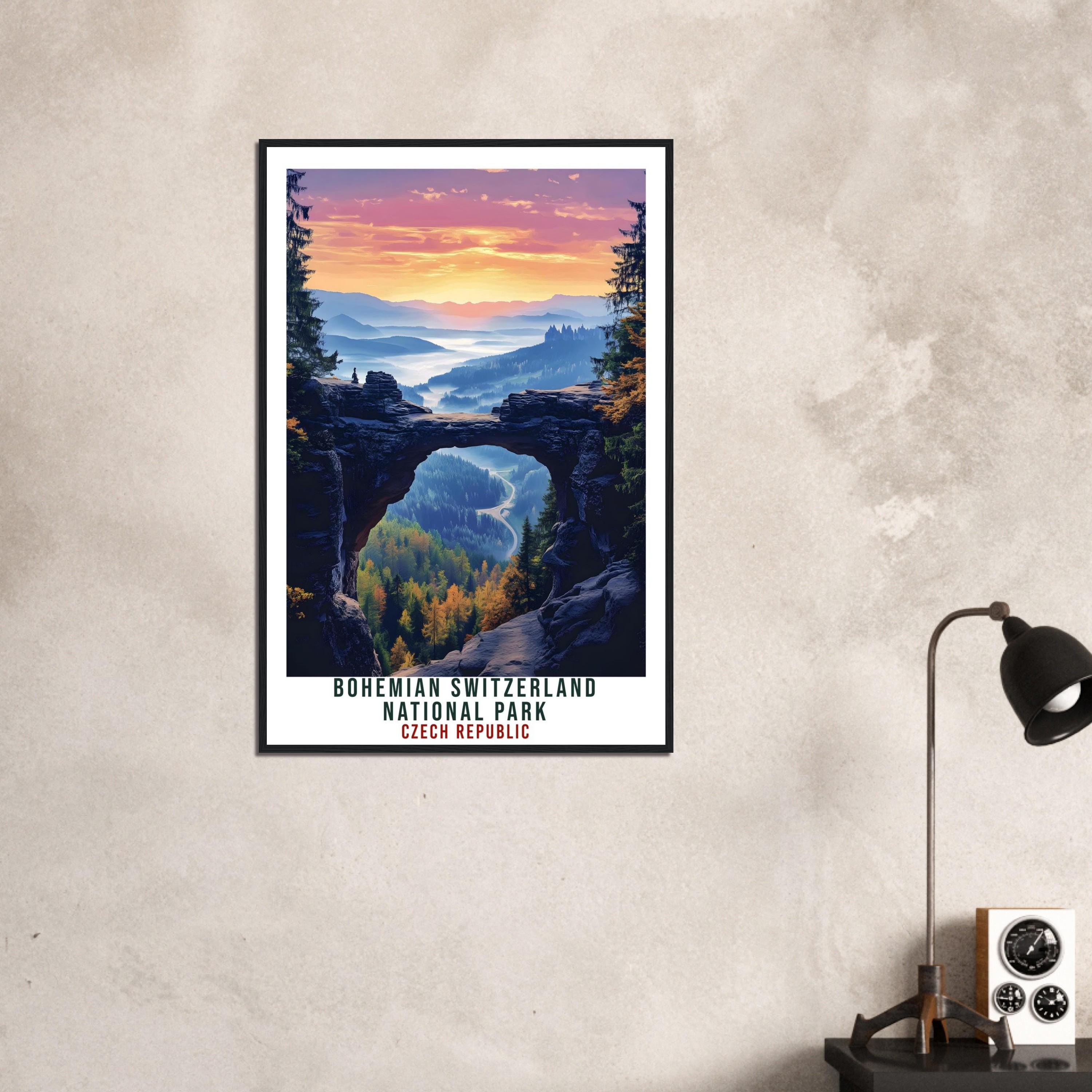 Bohemian Switzerland National Park Travel Print Czech Republic Home Decor Wall Art Gift Wall Hanging Art Lover Czechia Artwork Travel Poster