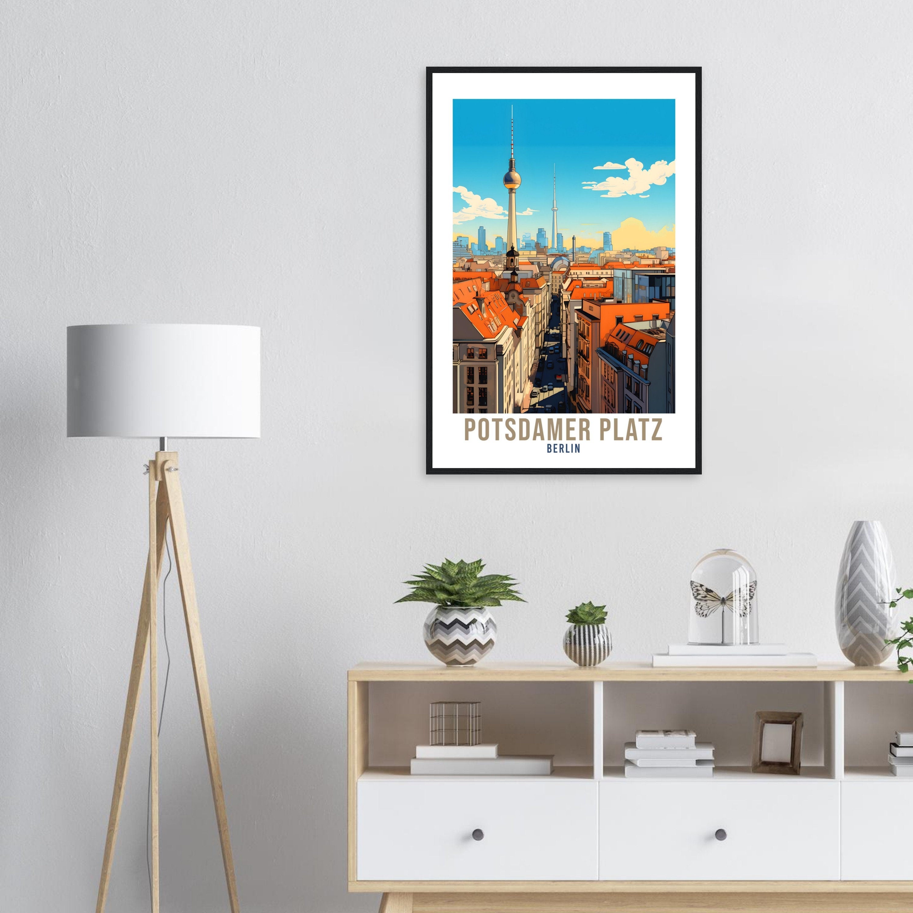 Berlin Travel Print Germany Postdamer Platz Travel Poster Berlin Home Decor Berlin Cityscape Art Gift Postdamer Platz Berlin Wall Art Gift