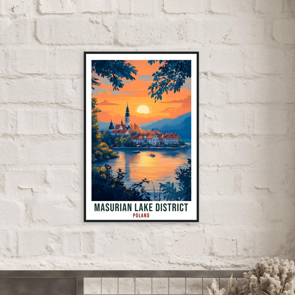 Masurian Lake District Travel Print Poland Home Decor Wall Art Gift Wall Hanging Art Lover Masurian Lake Polish Artwork Travel Poster Poland