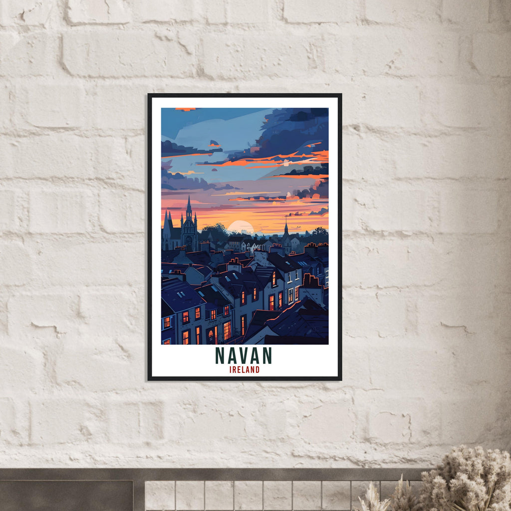 Navan Travel Print Ireland Wall Art Wall Hanging Home Living Décor Navan Gift Art Lovers Gift Meath Irish Artwork Gift Ireland Travel Poster