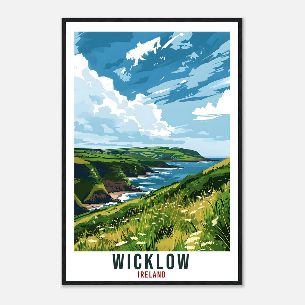 Wicklow Travel Poster Ireland Wall Art Wall Hanging Home Living Décor Wicklow Gift Art Lovers Gift Irish Artwork Gift Ireland Travel Print