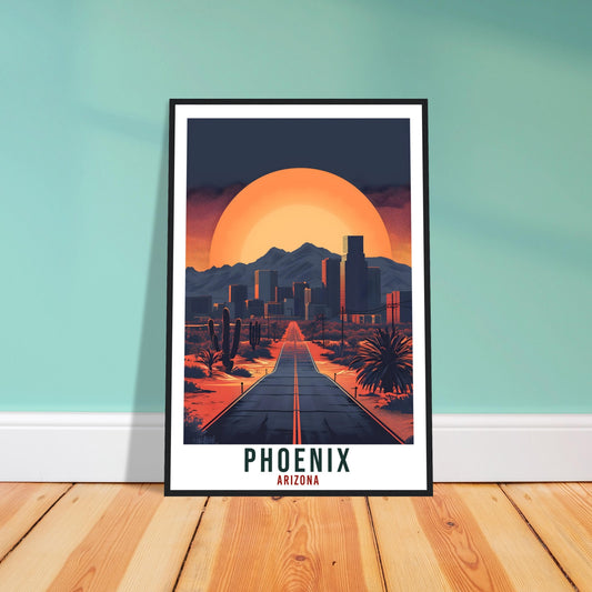 Phoenix Travel Print Arizona Home Decoration USA City Wall Art Gift Wall Hanging Art Lover Arizona Artwork Phoenix Skyline Travel Poster