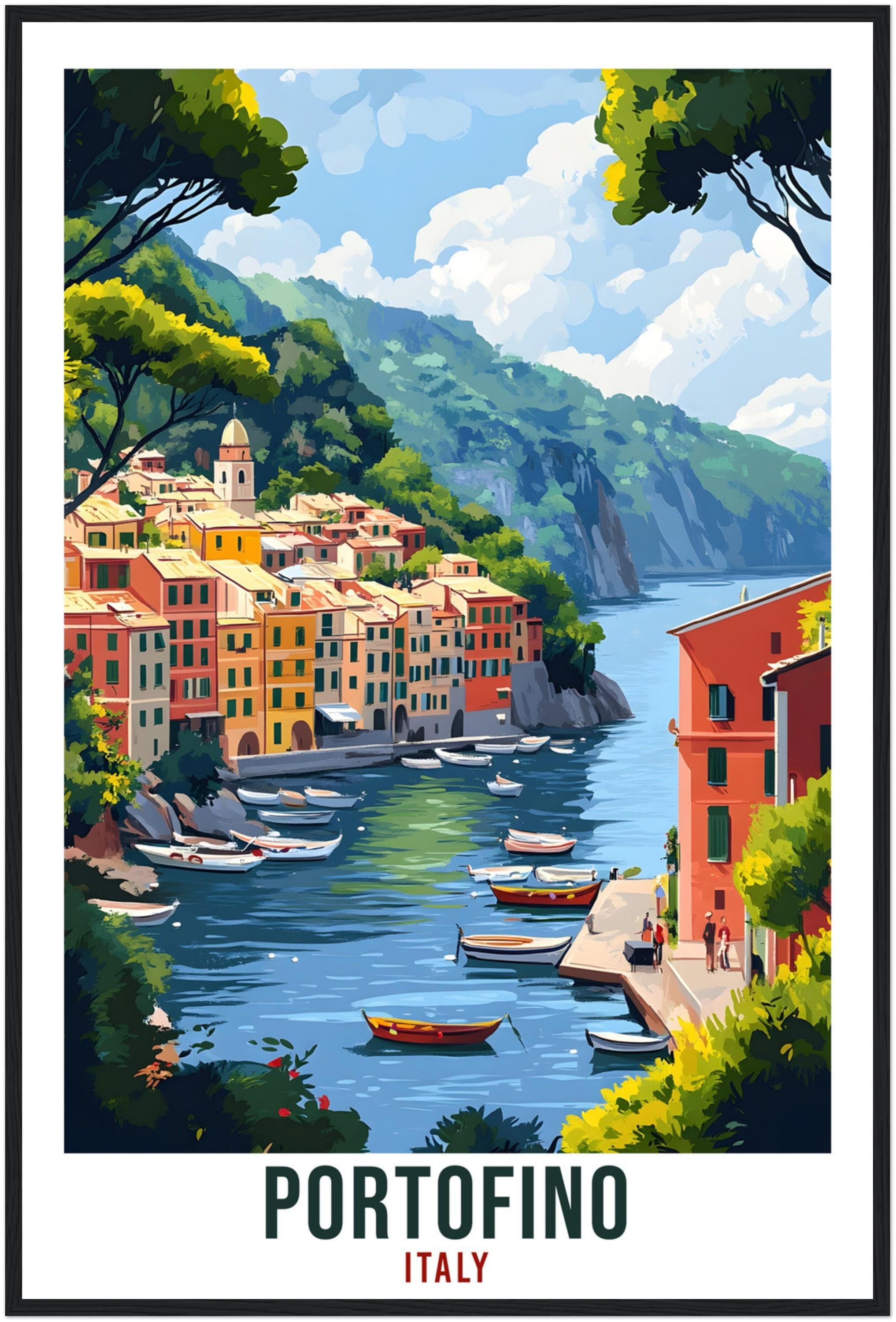 Portofino Travel Print Wall Art Portofino Wall Hanging Home Décor Portofino Gift Art Lovers Italian Artwork Gift Print Portofino Italy Print