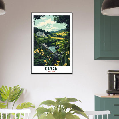 Cavan Travel Print Ireland Home Decor Cavan Wall Art Gift Wall Hanging Art Lover Cavan Irish Artwork Travel Poster Ireland Gift Travel Art