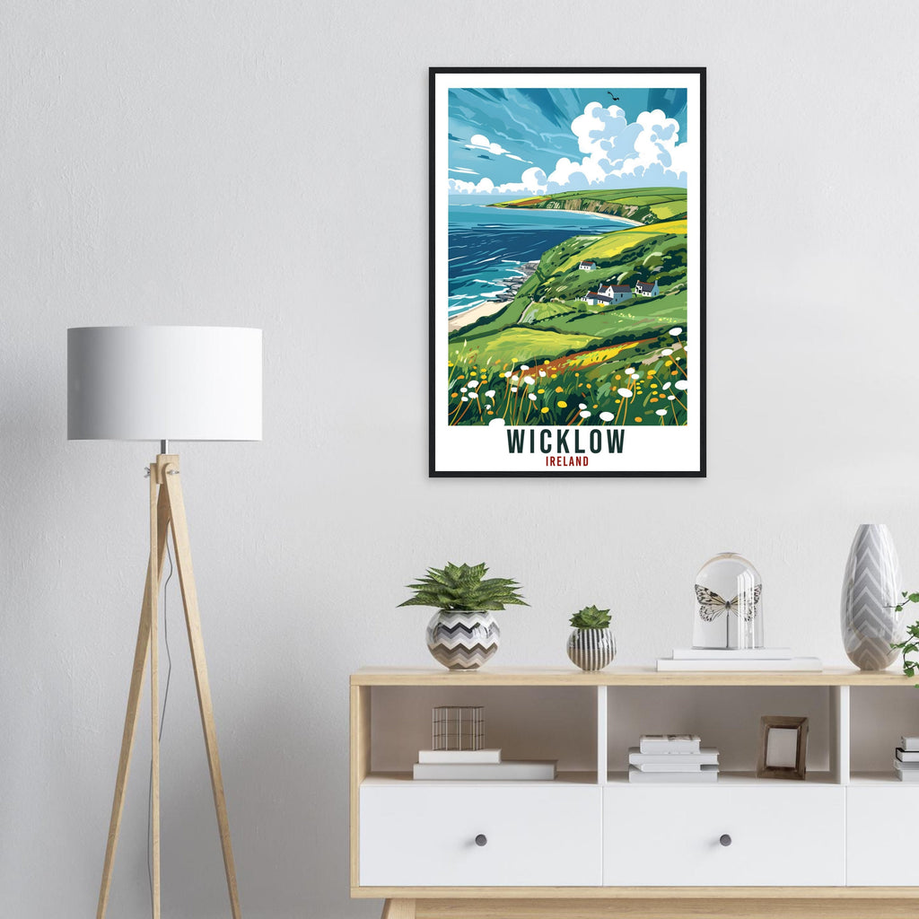 Wicklow Travel Print Ireland Wall Art Wall Hanging Home Décor Wicklow Coast Gift Art Lovers Gift Irish Artwork Gift Ireland Travel Poster