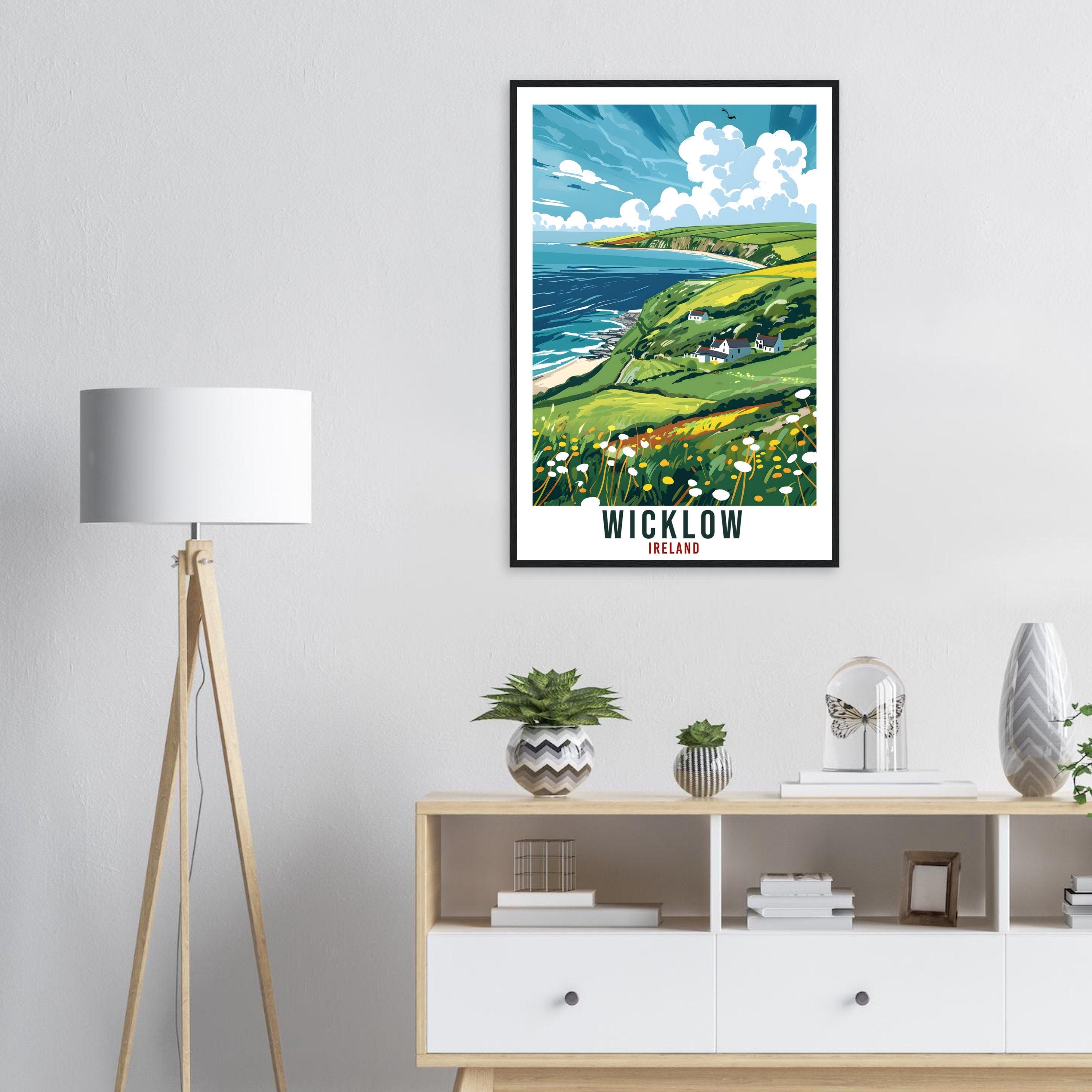 Wicklow Travel Print Ireland Wall Art Wall Hanging Home Décor Wicklow Coast Gift Art Lovers Gift Irish Artwork Gift Ireland Travel Poster