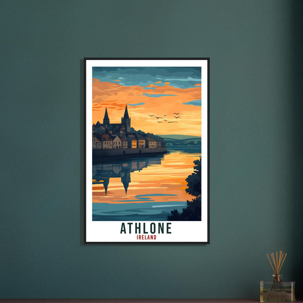 Athlone Travel Print Ireland Home Decor Athlone Wall Art Gift Wall Hanging Art Lover Athlone Irish Artwork Travel Poster Ireland Travel Art