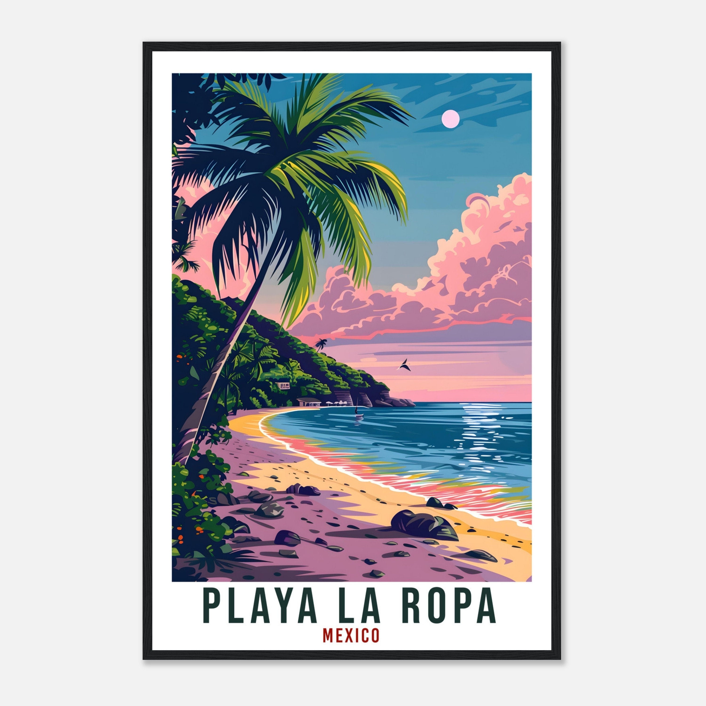 Playa La Ropa Mexico Travel Print Mexico Wall Art Wall Hanging Home Décor Playa La Ropa Gift Mexico Artwork Travel Art Mexican Travel Poster