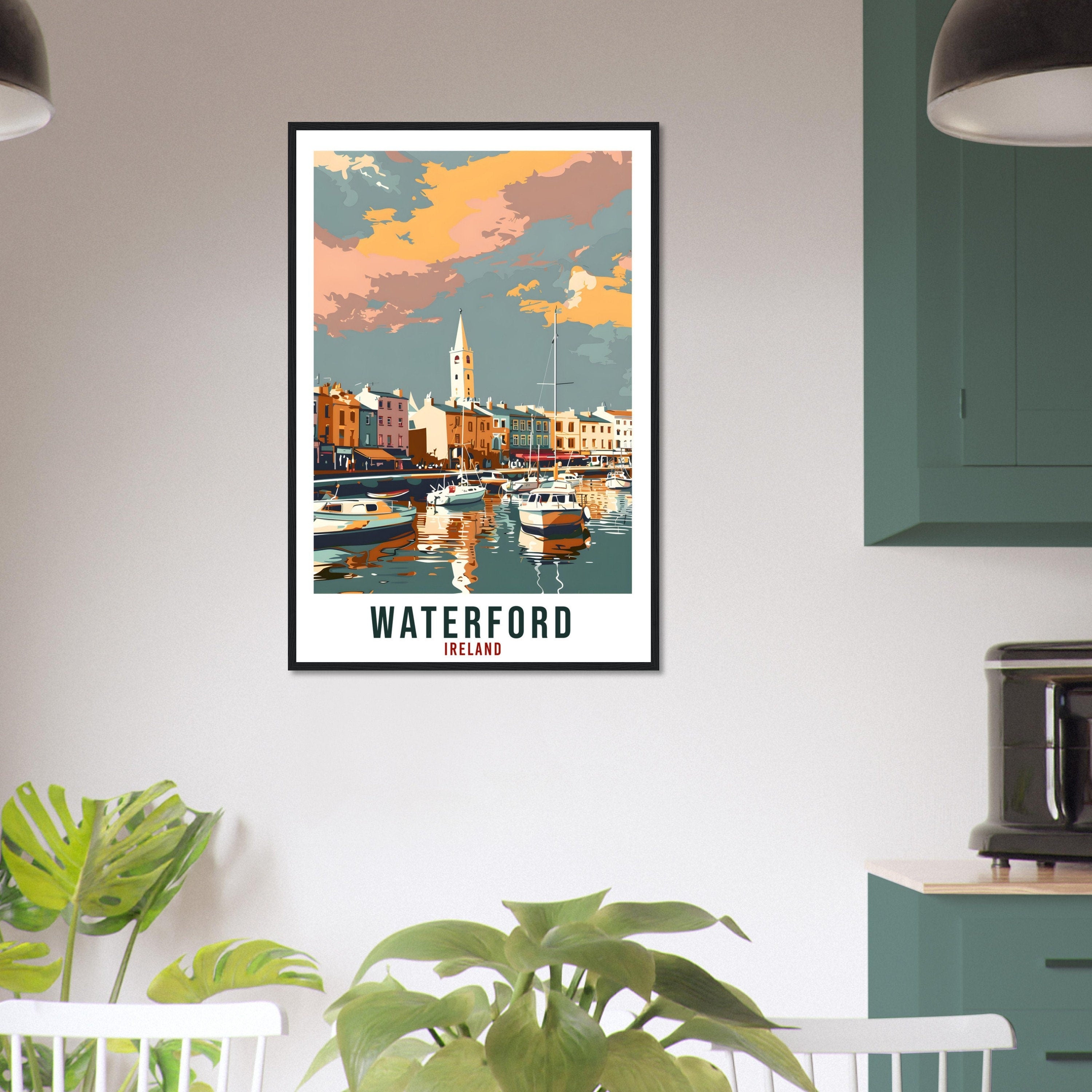 Waterford Travel Print Ireland Wall Art Wall Hanging Home Décor Waterford Gift Art Lovers Gift Irish Artwork Gift Ireland Travel Poster