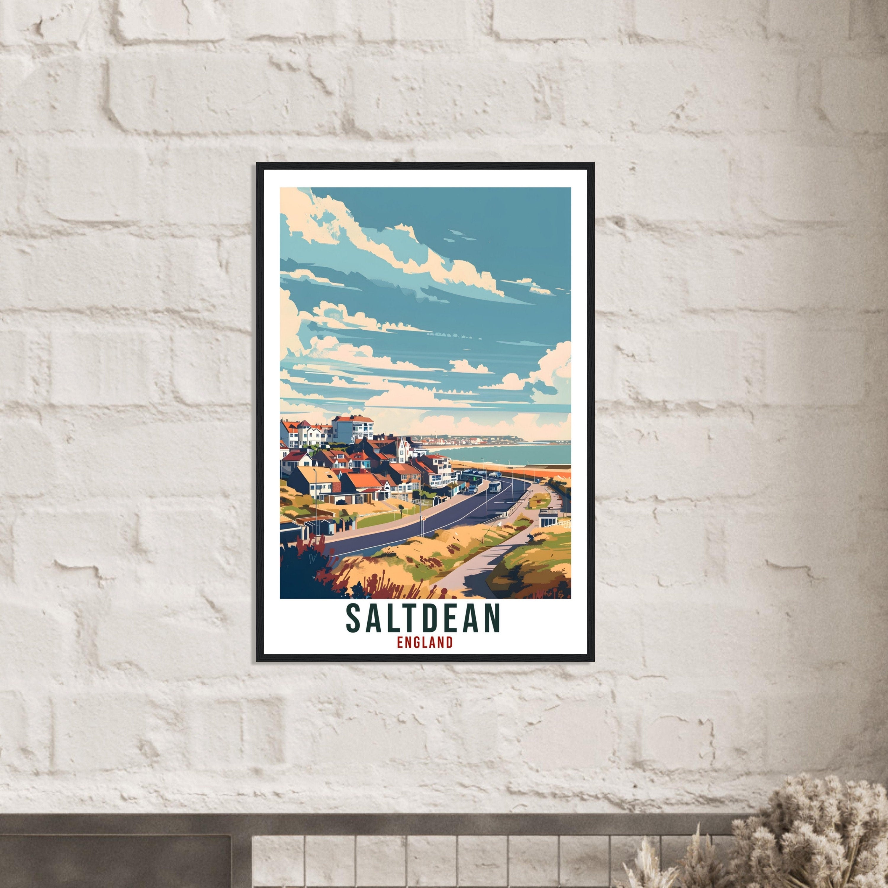 Saltdean Travel Print Wall Art Wall Hanging Home Living Décor Saltdean Gift Art Lovers Gift UK Artwork Gift Print England Travel Poster