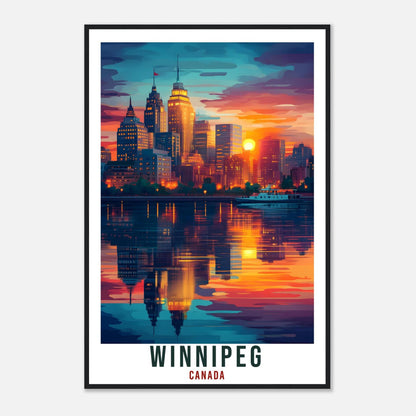 Winnipeg Travel Print Canada Home Decor Winnipeg Wall Art Gift Wall Hanging Art Lover Winnipeg Canadian Artwork Travel Poster Manitoba Art