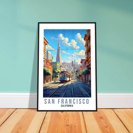 San Francisco Travel Print Wall Art San Francisco Street Wall Hanging Travel Poster San Fran USA Home Decor United States Gift Travel Art