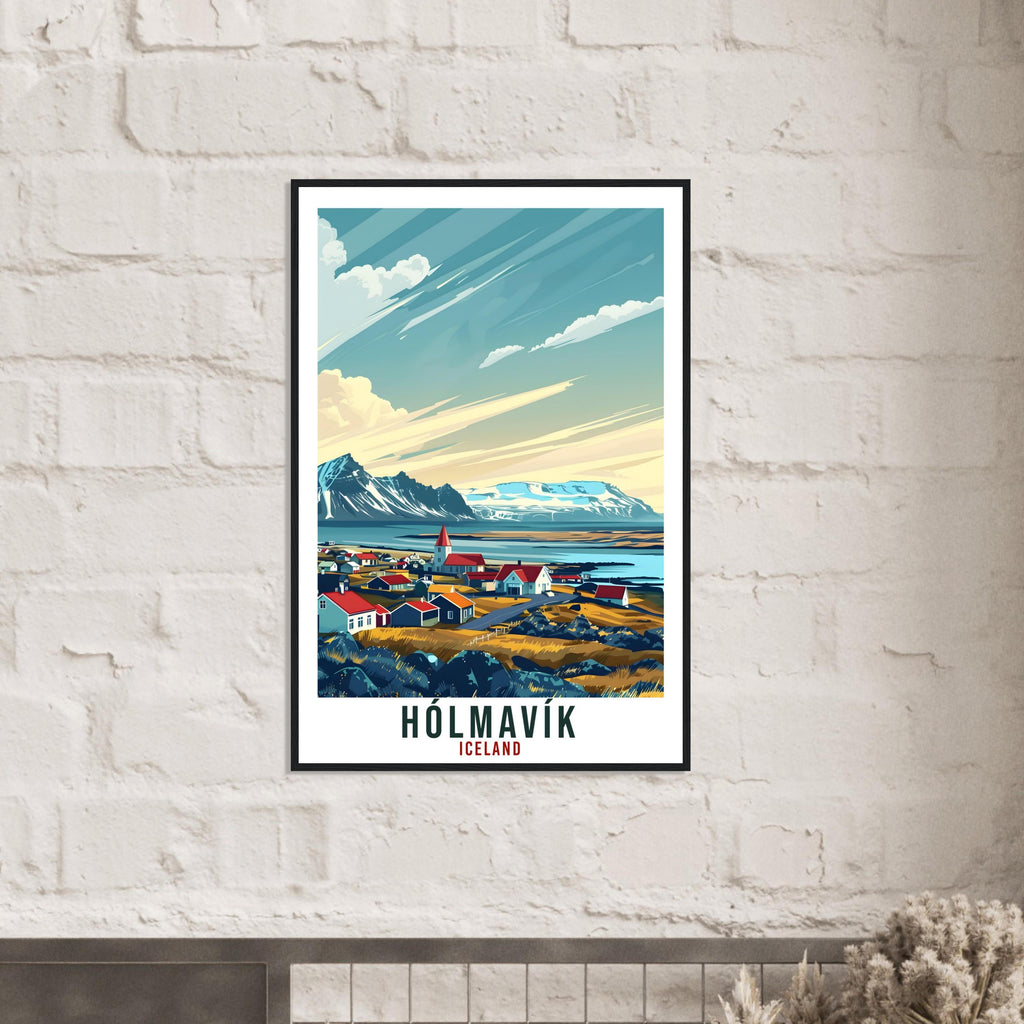 Hólmavík Iceland Travel Print Wall Art Wall Hanging Home Décor Hólmavík Travel Art Iceland Hólmavík Artwork City Landscape Travel Poster