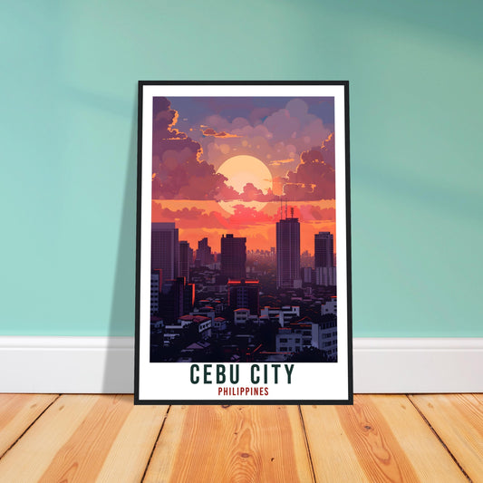Cebu City Philippines Travel Print Wall Art Wall Hanging Home Décor Cebu City Gift Landmark Artwork Travel Art Philippines Travel Poster