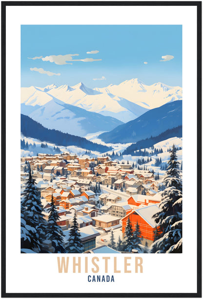 Whistler Travel Print Wall Art Whistler Canada Wall Hanging Home Decoration Whistler Gift Cityscape Wall Art Print Whistler Canada Poster