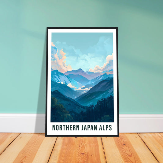Northern Japan Alps Travel Print Home Decoration Wall Art Gift Wall Hanging Art Lover Japanese Artwork Northern Japan Alps Travel Poster