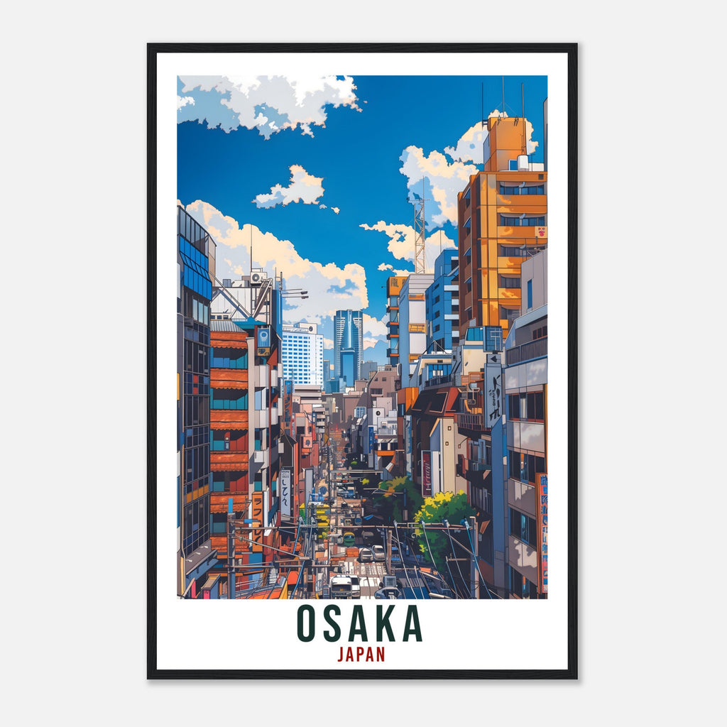 Osaka Travel Print Japan Home Decoration Wall Art Gift Wall Hanging Art Lover Japanese Artwork Japan Osaka Travel Poster Cityscape Print